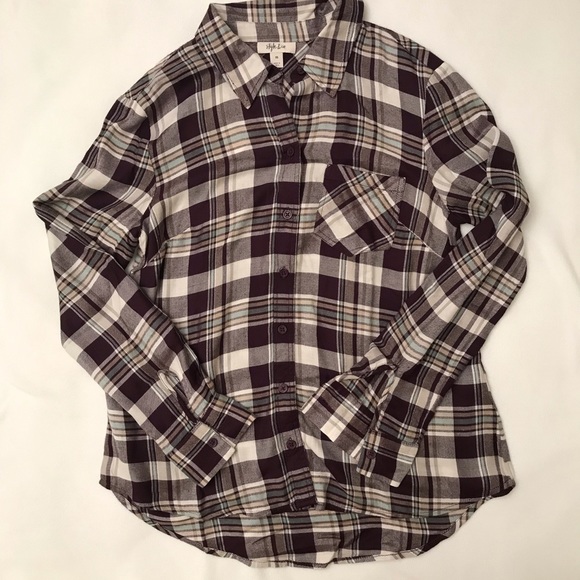 Style & Co Hally Plaid Overshirt - Picture 4 of 7